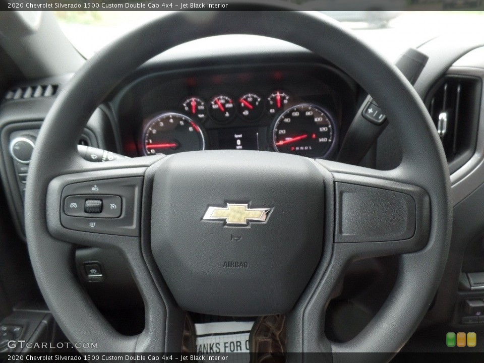 Jet Black Interior Steering Wheel for the 2020 Chevrolet Silverado 1500 Custom Double Cab 4x4 #135328237