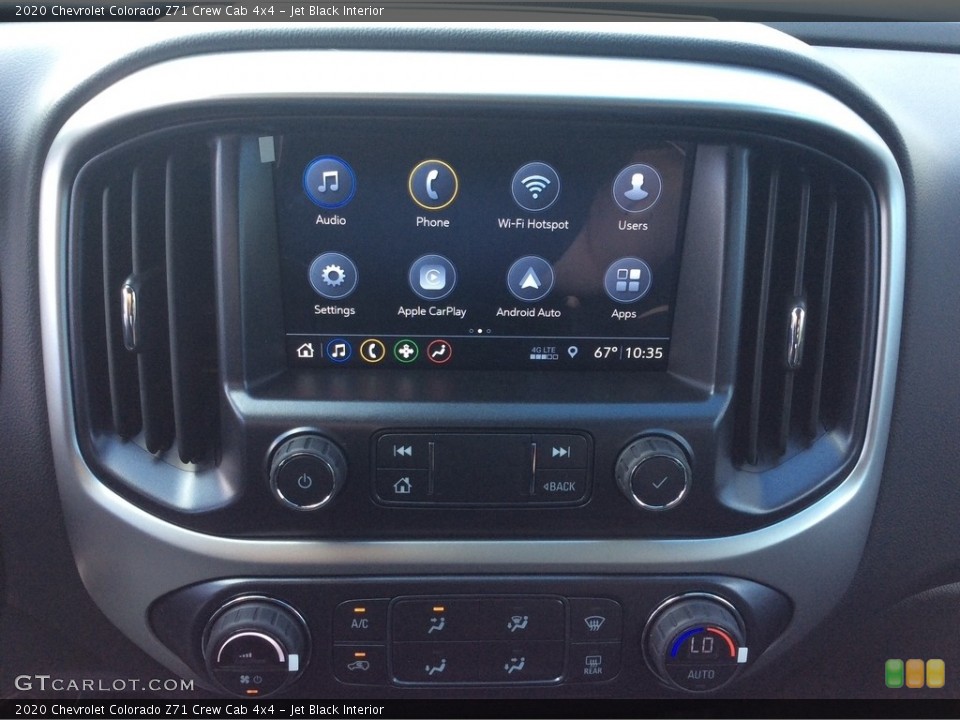 Jet Black Interior Controls for the 2020 Chevrolet Colorado Z71 Crew Cab 4x4 #135338206