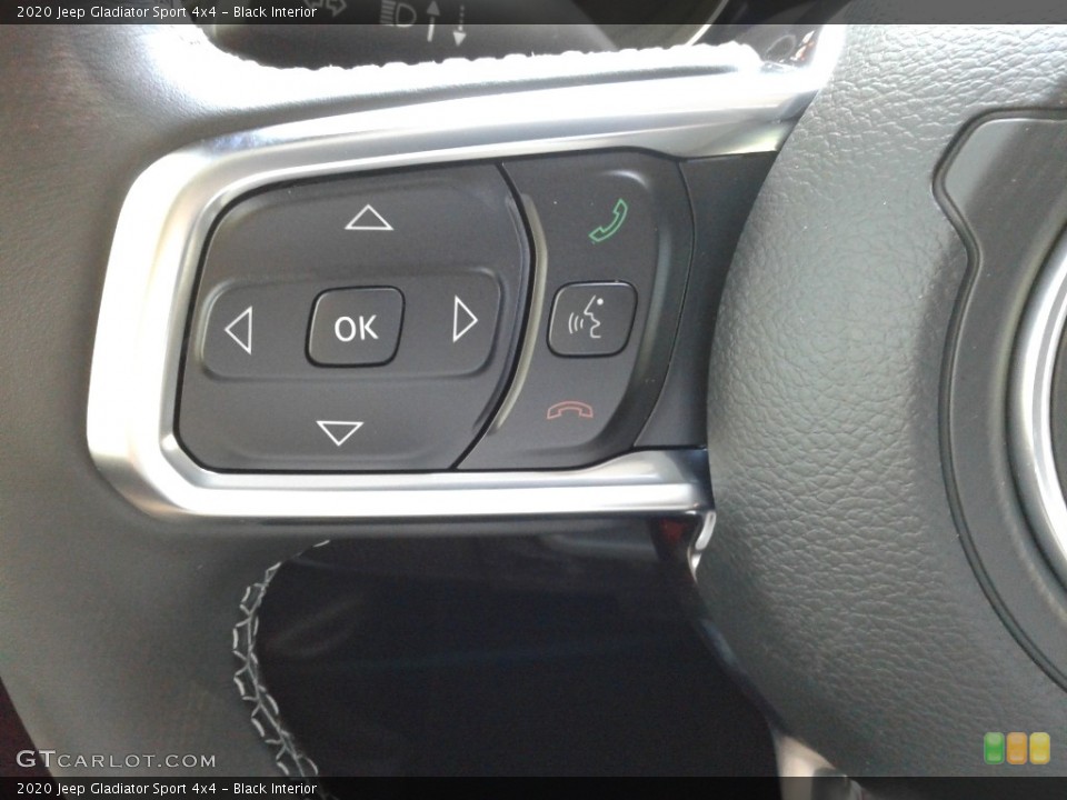 Black Interior Steering Wheel for the 2020 Jeep Gladiator Sport 4x4 #135339397