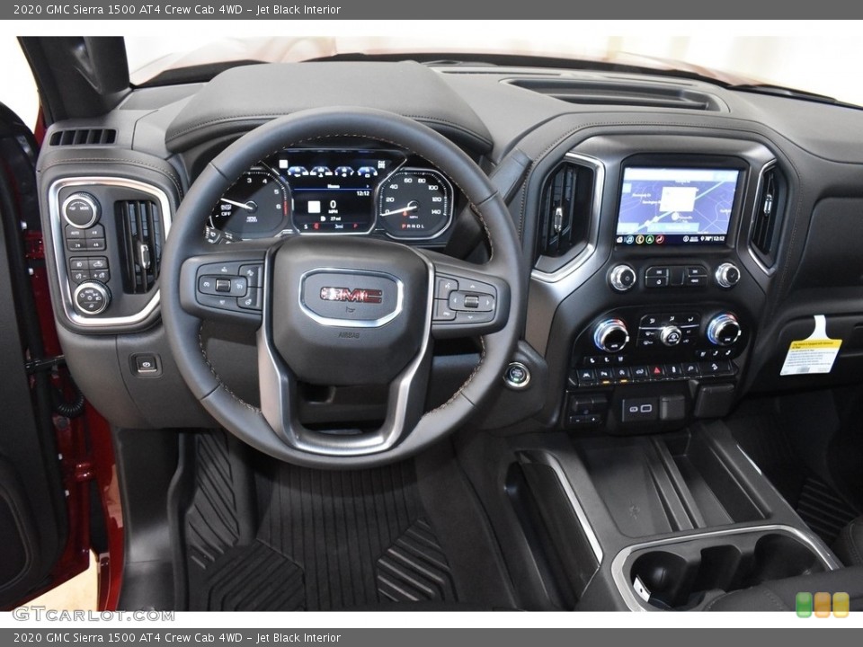 Jet Black Interior Dashboard for the 2020 GMC Sierra 1500 AT4 Crew Cab 4WD #135351338