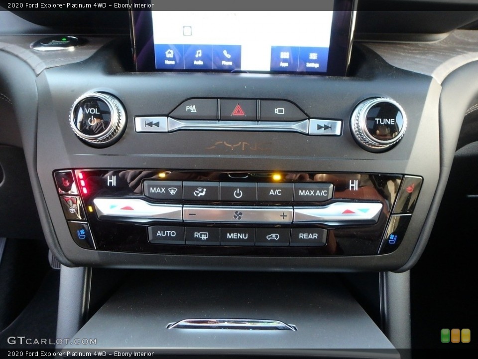Ebony Interior Controls for the 2020 Ford Explorer Platinum 4WD #135352694