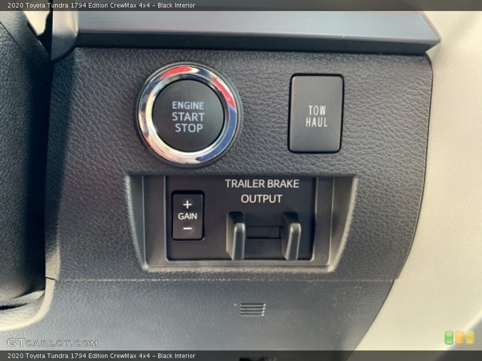 Black Interior Controls for the 2020 Toyota Tundra 1794 Edition CrewMax 4x4 #135353030