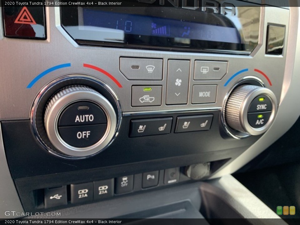 Black Interior Controls for the 2020 Toyota Tundra 1794 Edition CrewMax 4x4 #135353069