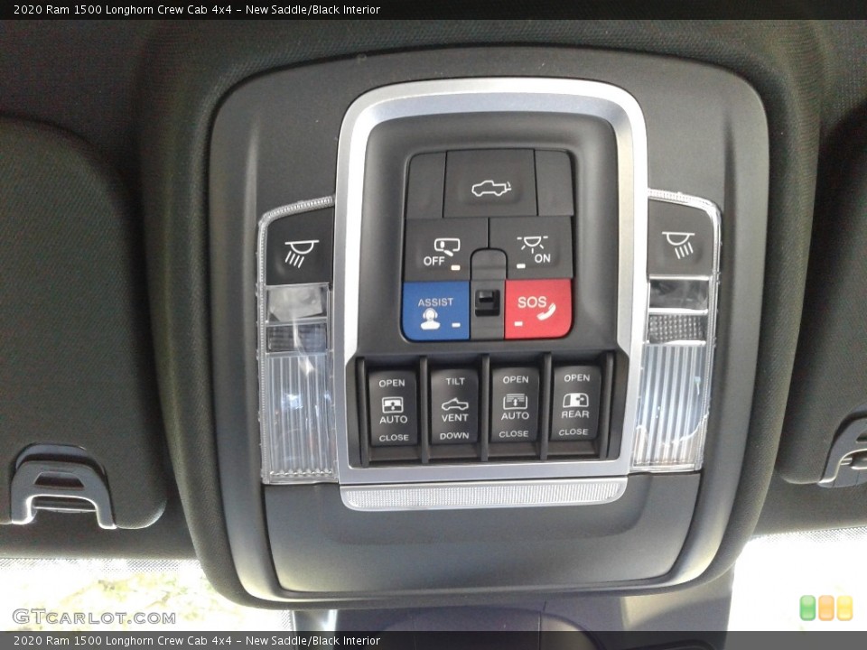 New Saddle/Black Interior Controls for the 2020 Ram 1500 Longhorn Crew Cab 4x4 #135354647