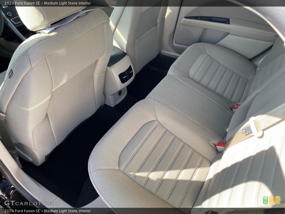 Medium Light Stone Interior Rear Seat for the 2020 Ford Fusion SE #135355739