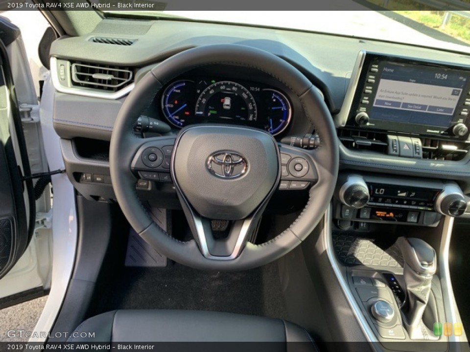 Black Interior Steering Wheel for the 2019 Toyota RAV4 XSE AWD Hybrid #135356819