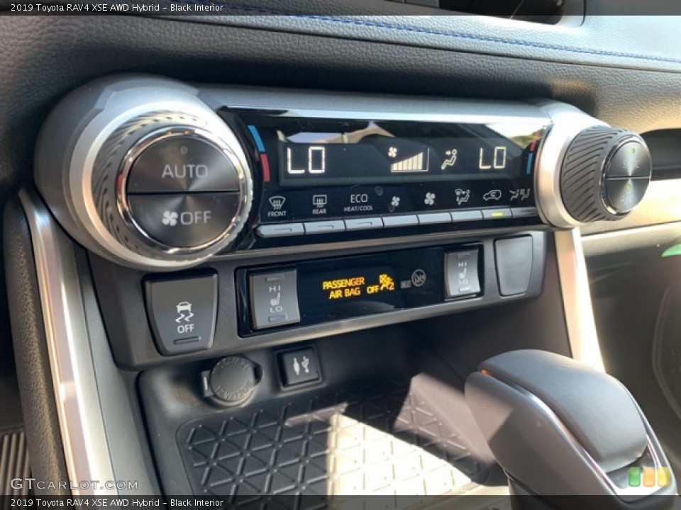 Black Interior Controls for the 2019 Toyota RAV4 XSE AWD Hybrid #135357164