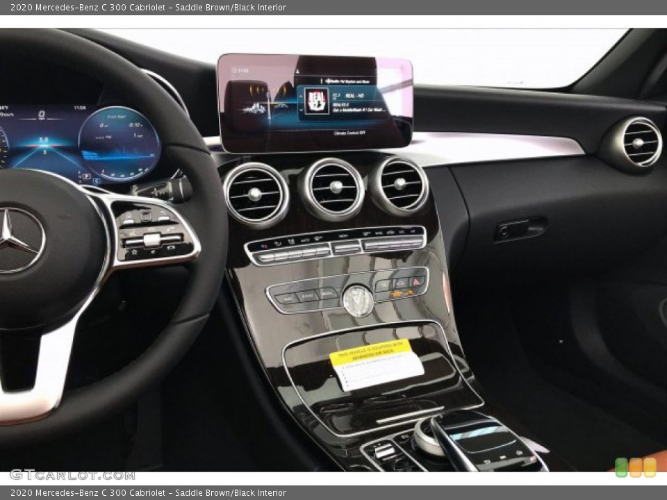 Saddle Brown/Black Interior Dashboard for the 2020 Mercedes-Benz C 300 Cabriolet #135360143
