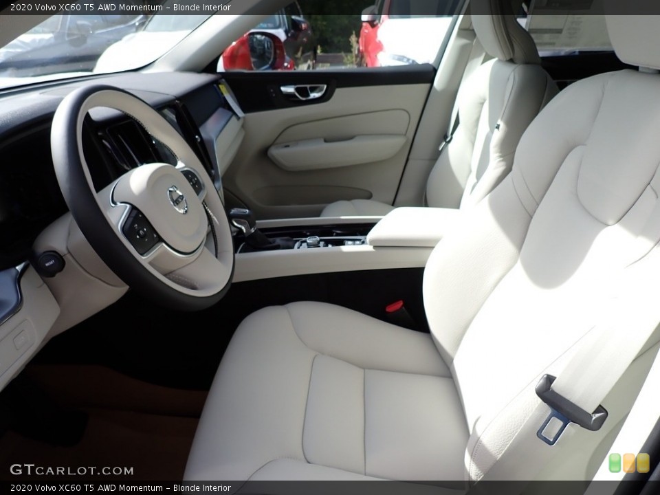 Blonde Interior Front Seat for the 2020 Volvo XC60 T5 AWD Momentum #135361325