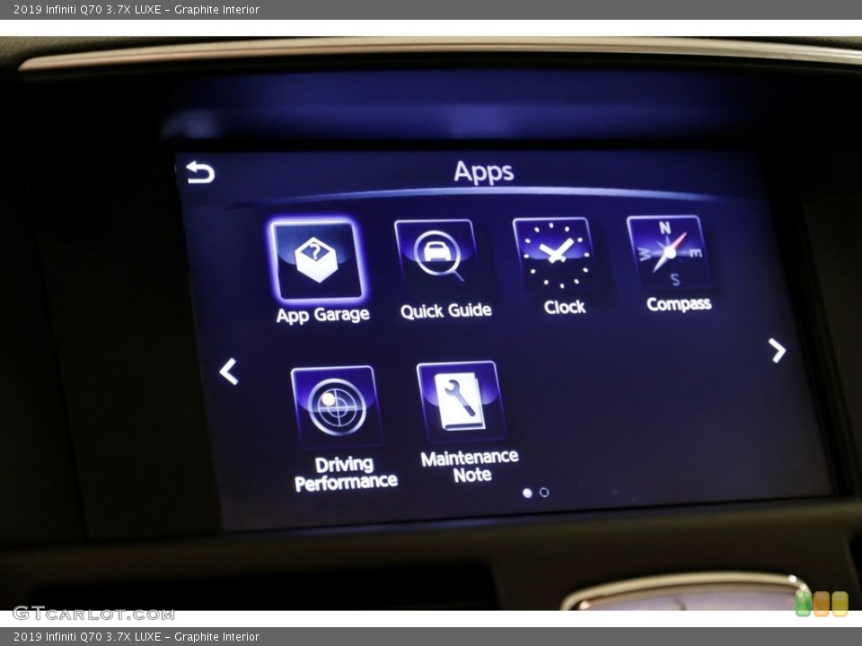 Graphite Interior Controls for the 2019 Infiniti Q70 3.7X LUXE #135362624