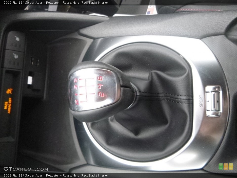 Rosso/Nero (Red/Black) Interior Transmission for the 2019 Fiat 124 Spider Abarth Roadster #135364268