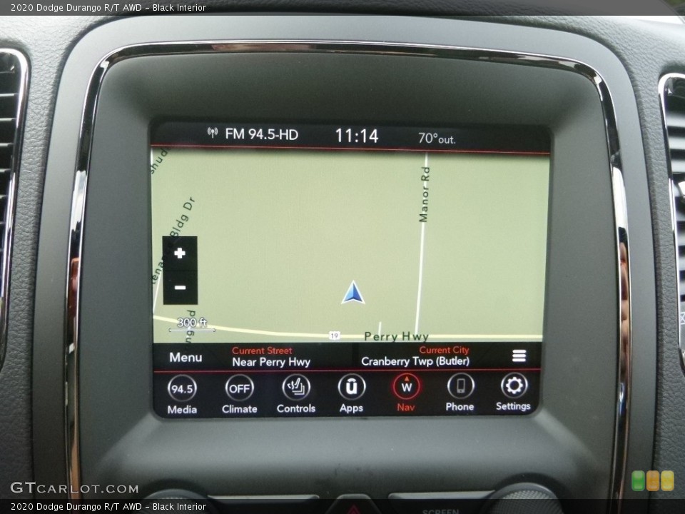 Black Interior Navigation for the 2020 Dodge Durango R/T AWD #135365387