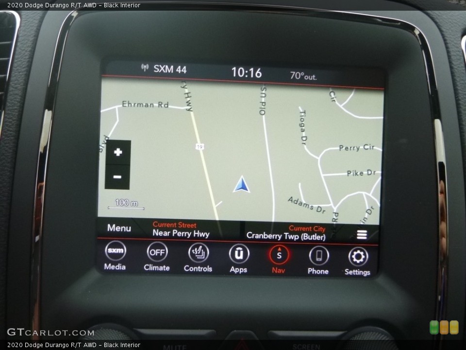 Black Interior Navigation for the 2020 Dodge Durango R/T AWD #135366056