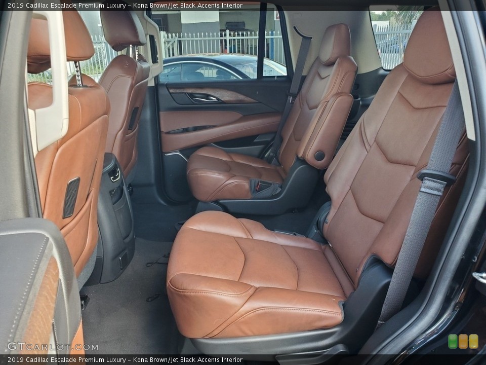 Kona Brown/Jet Black Accents Interior Rear Seat for the 2019 Cadillac Escalade Premium Luxury #135366467