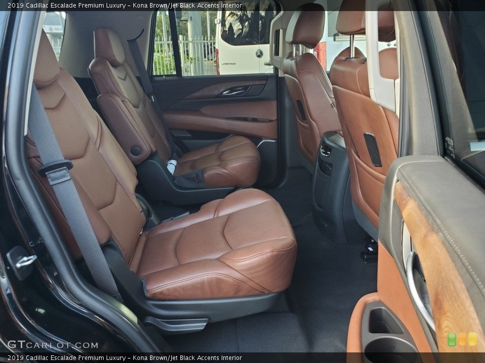 Kona Brown/Jet Black Accents Interior Rear Seat for the 2019 Cadillac Escalade Premium Luxury #135366527