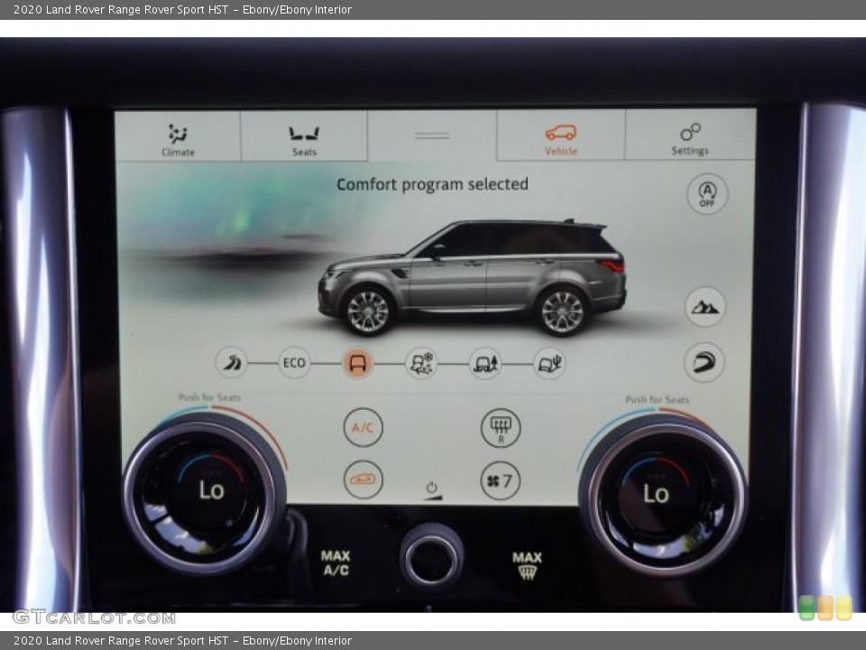 Ebony/Ebony Interior Controls for the 2020 Land Rover Range Rover Sport HST #135369035