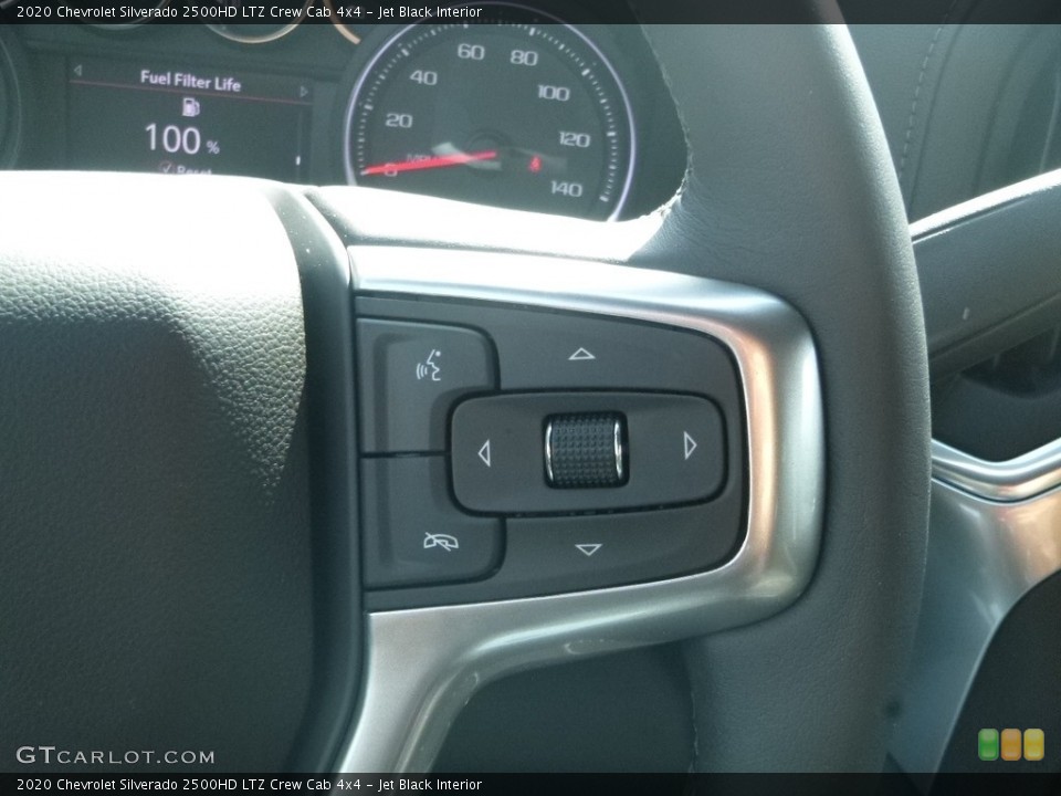 Jet Black Interior Steering Wheel for the 2020 Chevrolet Silverado 2500HD LTZ Crew Cab 4x4 #135375041