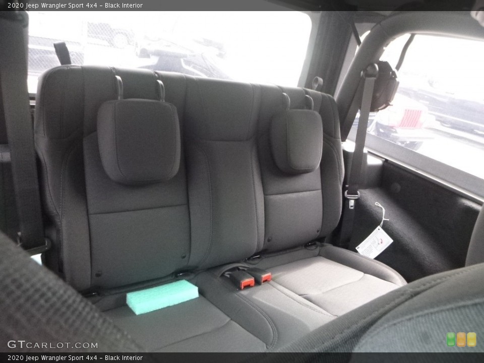 Black Interior Rear Seat for the 2020 Jeep Wrangler Sport 4x4 #135376136