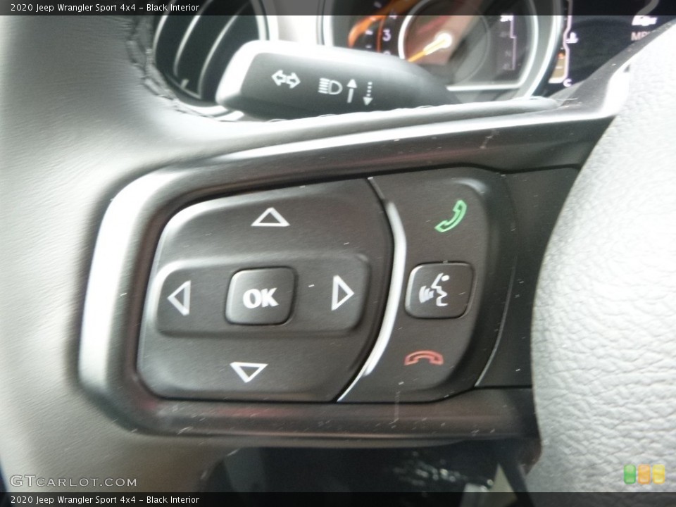Black Interior Steering Wheel for the 2020 Jeep Wrangler Sport 4x4 #135376367