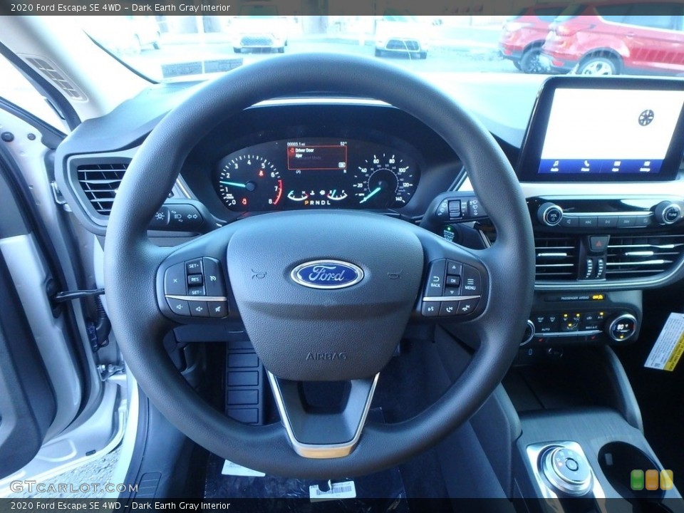 Dark Earth Gray Interior Steering Wheel for the 2020 Ford Escape SE 4WD #135397913