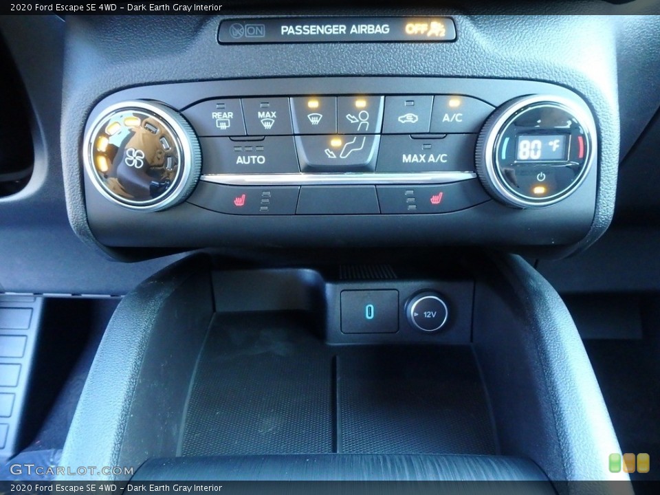 Dark Earth Gray Interior Controls for the 2020 Ford Escape SE 4WD #135397937
