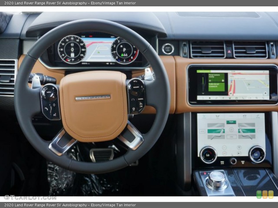 Ebony/Vintage Tan Interior Steering Wheel for the 2020 Land Rover Range Rover SV Autobiography #135398813