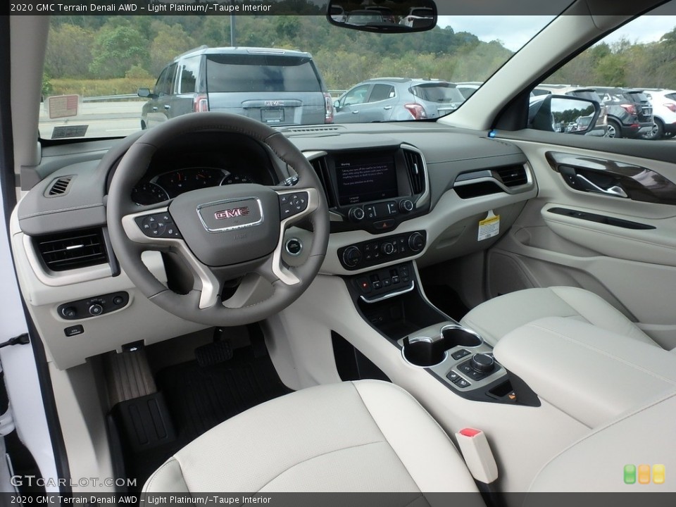 Light Platinum/­Taupe Interior Photo for the 2020 GMC Terrain Denali AWD #135419674