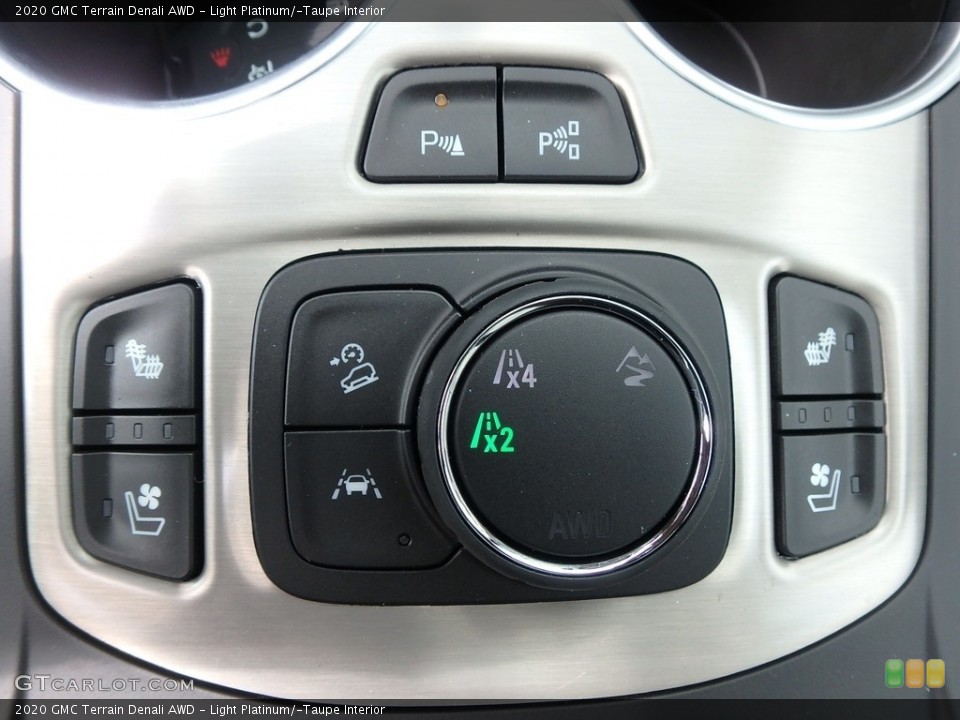 Light Platinum/­Taupe Interior Controls for the 2020 GMC Terrain Denali AWD #135419783