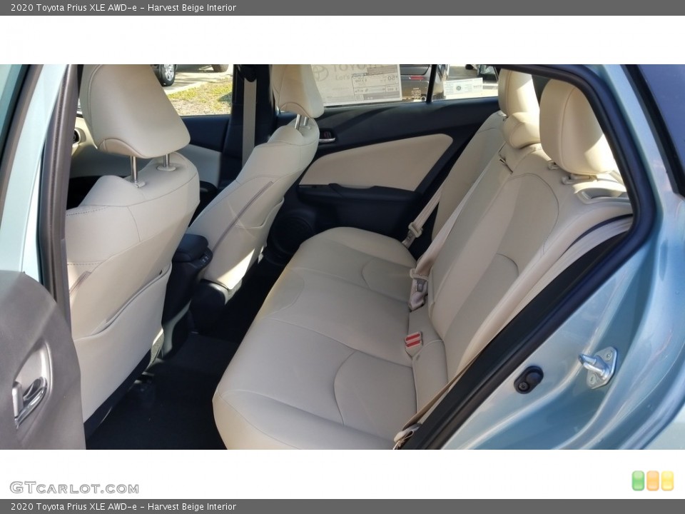 Harvest Beige Interior Rear Seat for the 2020 Toyota Prius XLE AWD-e #135435250
