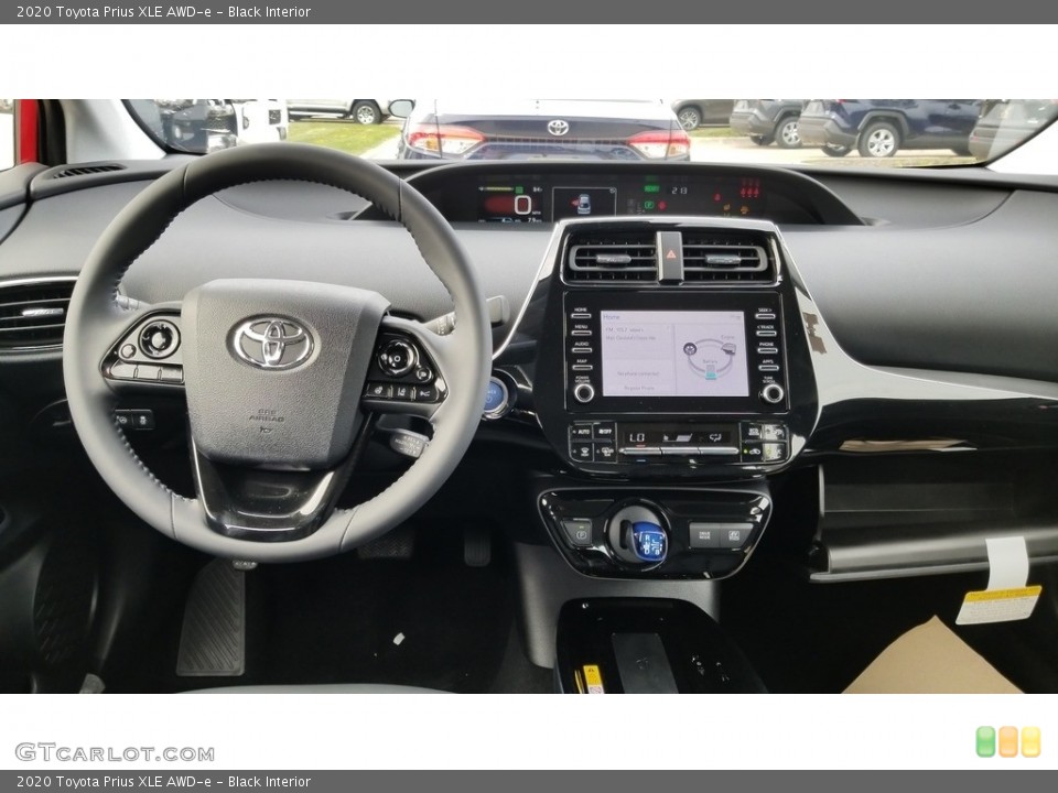 Black Interior Dashboard for the 2020 Toyota Prius XLE AWD-e #135435598