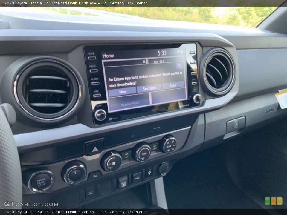 TRD Cement/Black Interior Controls for the 2020 Toyota Tacoma TRD Off Road Double Cab 4x4 #135443003