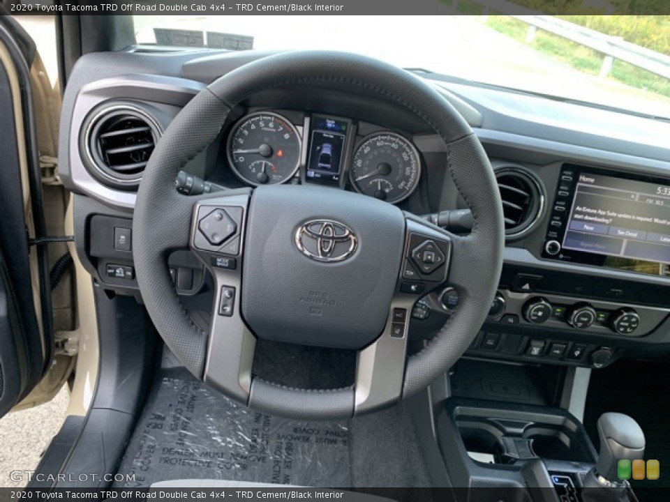 TRD Cement/Black Interior Steering Wheel for the 2020 Toyota Tacoma TRD Off Road Double Cab 4x4 #135443078