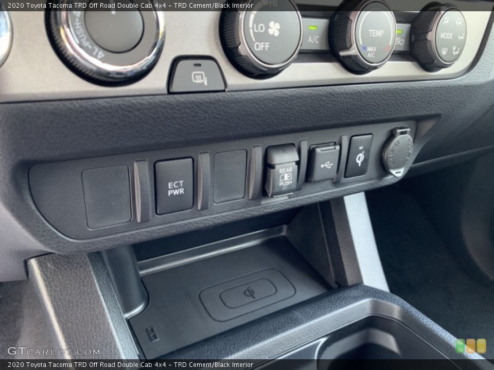 TRD Cement/Black Interior Controls for the 2020 Toyota Tacoma TRD Off Road Double Cab 4x4 #135443437