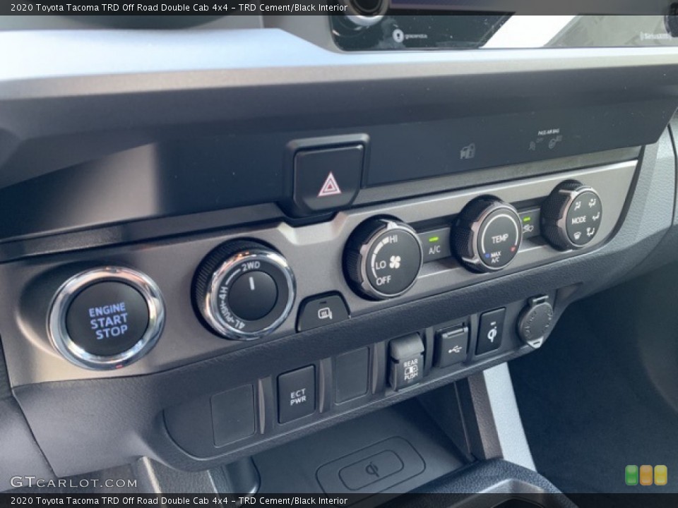TRD Cement/Black Interior Controls for the 2020 Toyota Tacoma TRD Off Road Double Cab 4x4 #135443458