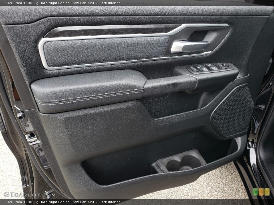 Black Interior Door Panel for the 2020 Ram 1500 Big Horn Night Edition Crew Cab 4x4 #135445033
