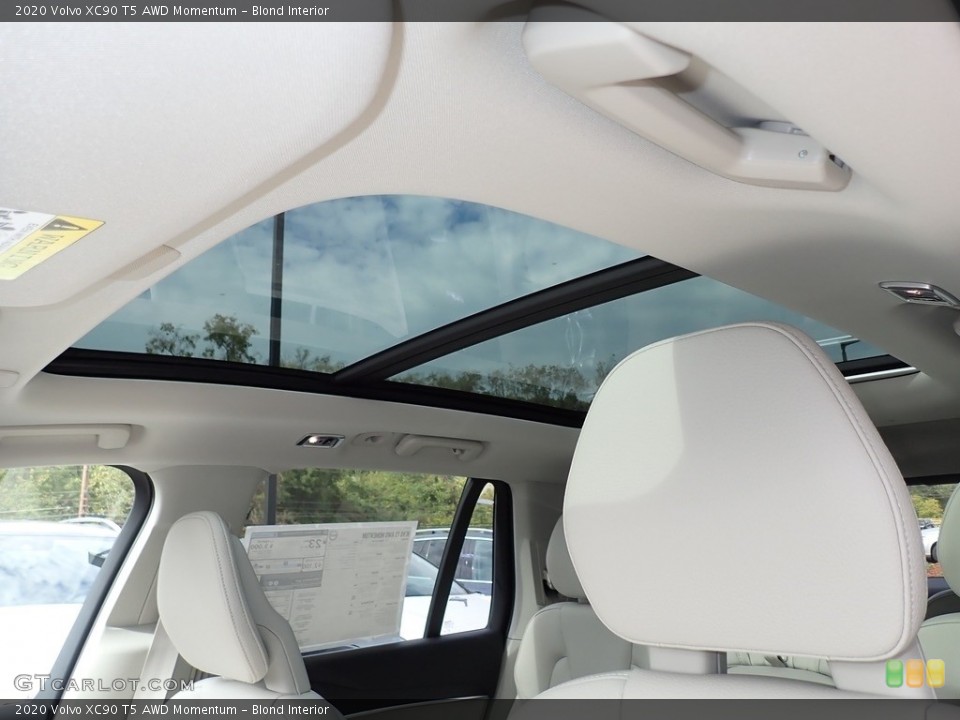 Blond Interior Sunroof for the 2020 Volvo XC90 T5 AWD Momentum #135451643