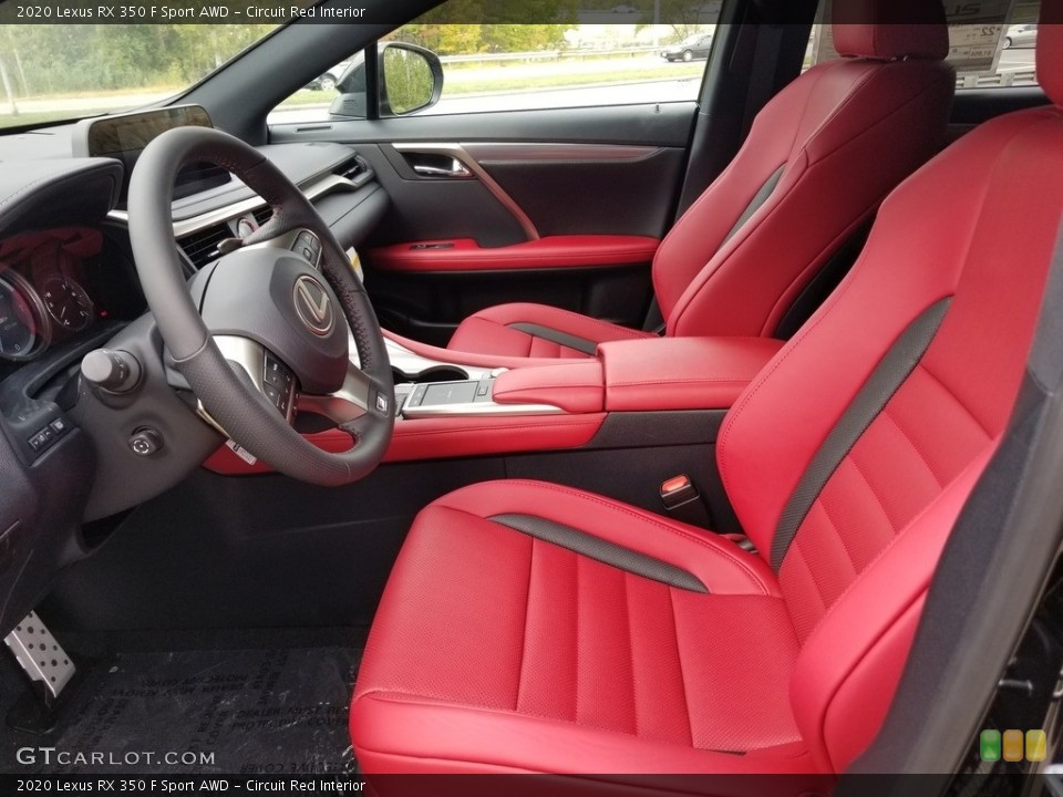 Circuit Red Interior Photo for the 2020 Lexus RX 350 F Sport AWD #135453941