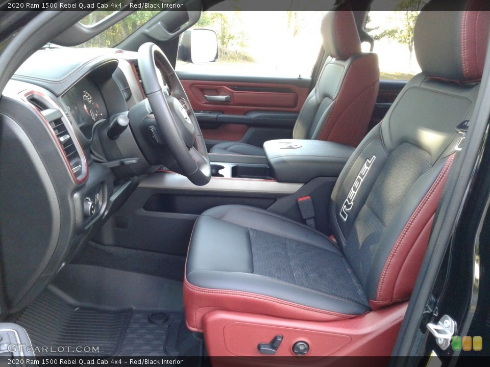 Red/Black Interior Front Seat for the 2020 Ram 1500 Rebel Quad Cab 4x4 #135459152
