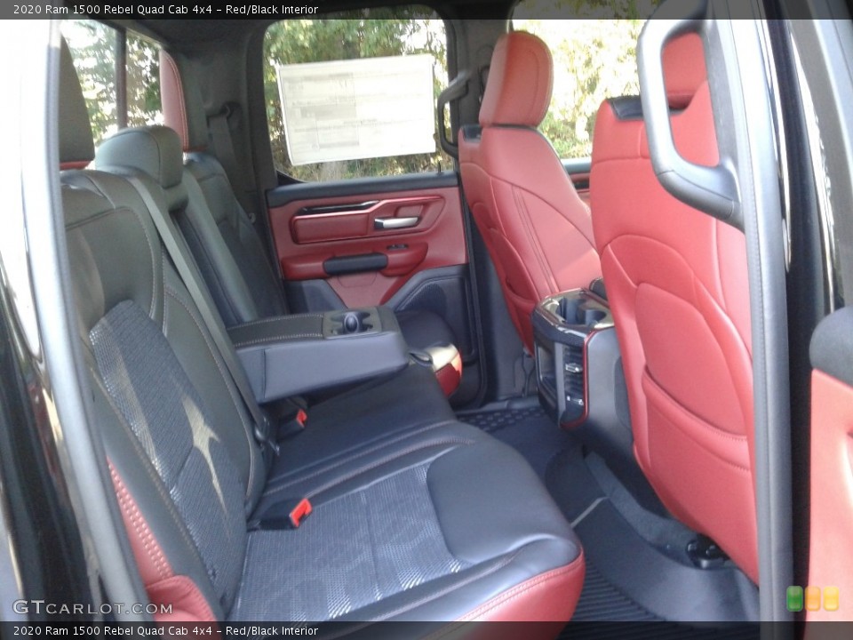 Red/Black Interior Rear Seat for the 2020 Ram 1500 Rebel Quad Cab 4x4 #135459224