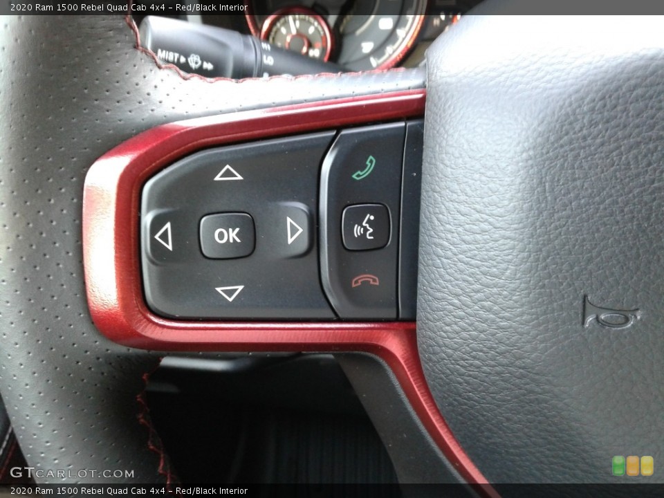Red/Black Interior Steering Wheel for the 2020 Ram 1500 Rebel Quad Cab 4x4 #135459296