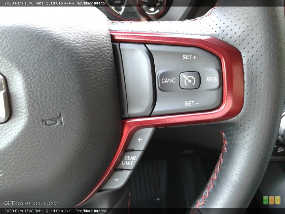 Red/Black Interior Steering Wheel for the 2020 Ram 1500 Rebel Quad Cab 4x4 #135459314