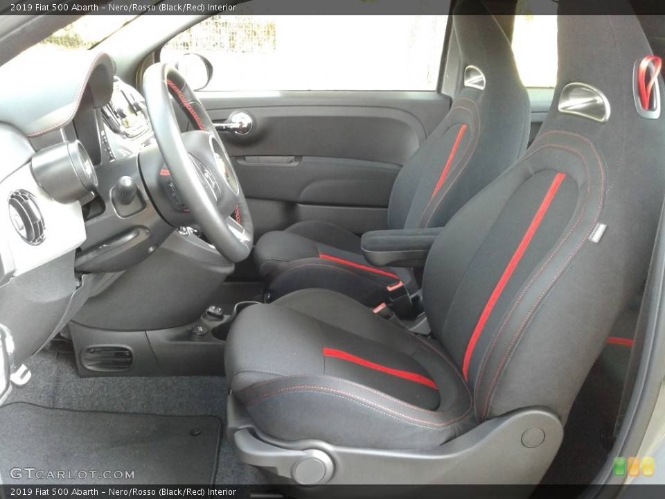 Nero/Rosso (Black/Red) 2019 Fiat 500 Interiors