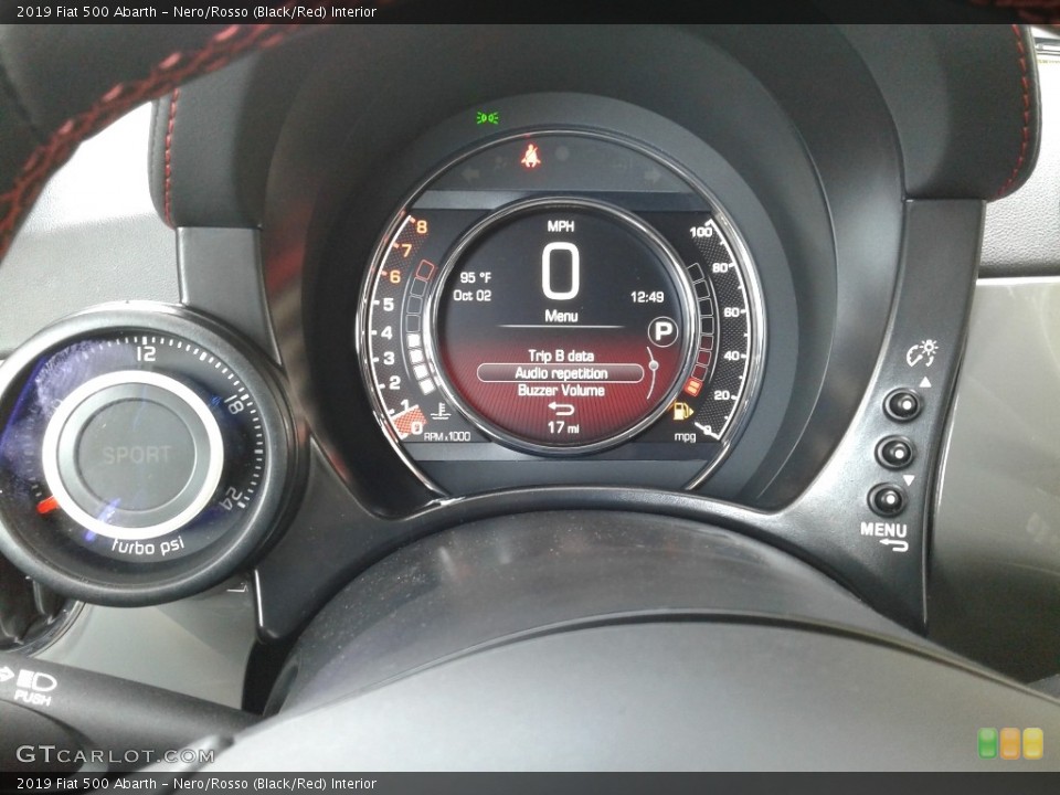 Nero/Rosso (Black/Red) Interior Gauges for the 2019 Fiat 500 Abarth #135459962