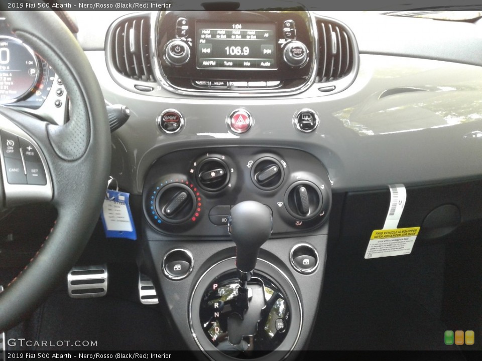 Nero/Rosso (Black/Red) Interior Controls for the 2019 Fiat 500 Abarth #135459986