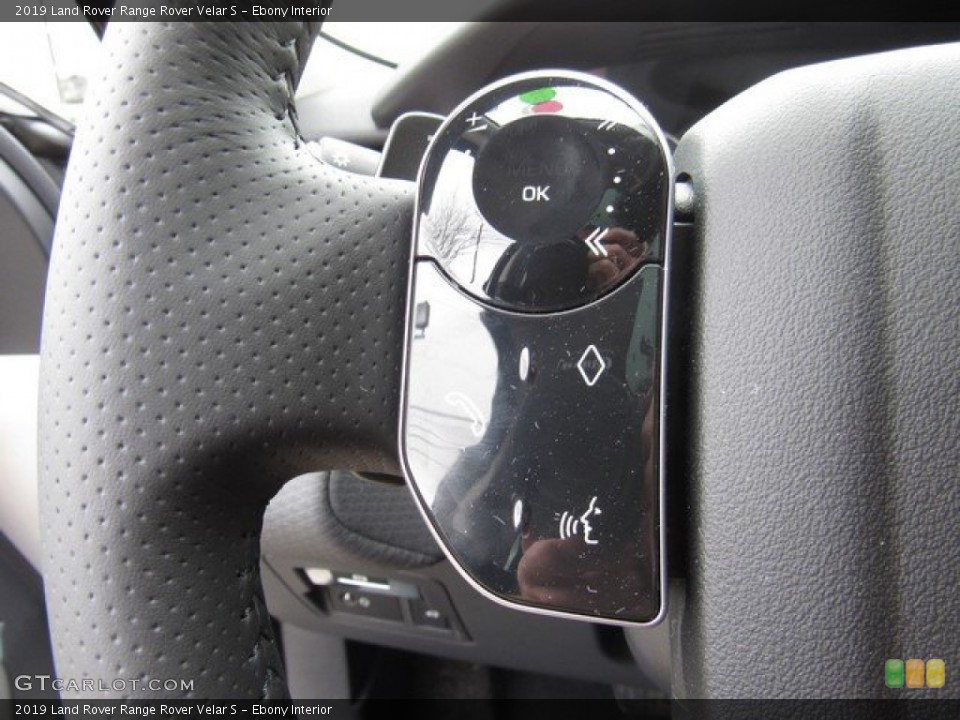 Ebony Interior Steering Wheel for the 2019 Land Rover Range Rover Velar S #135460124