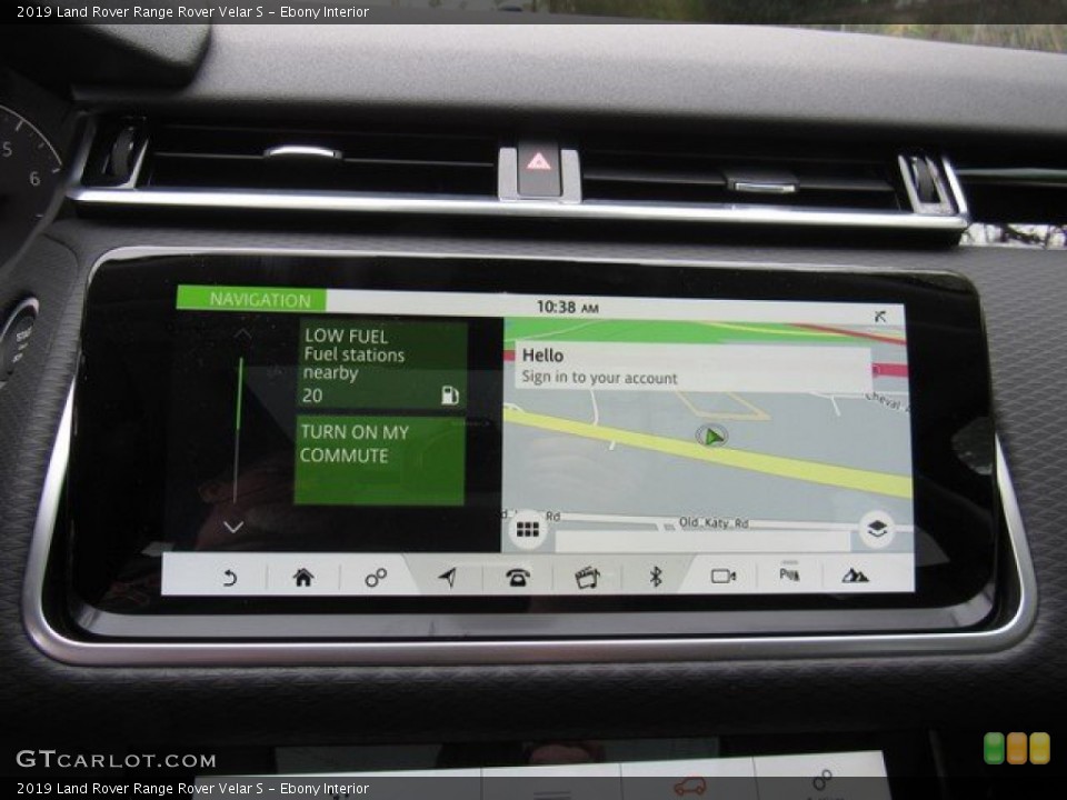 Ebony Interior Navigation for the 2019 Land Rover Range Rover Velar S #135460220