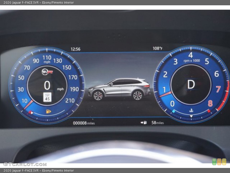 Ebony/Pimento Interior Gauges for the 2020 Jaguar F-PACE SVR #135461840