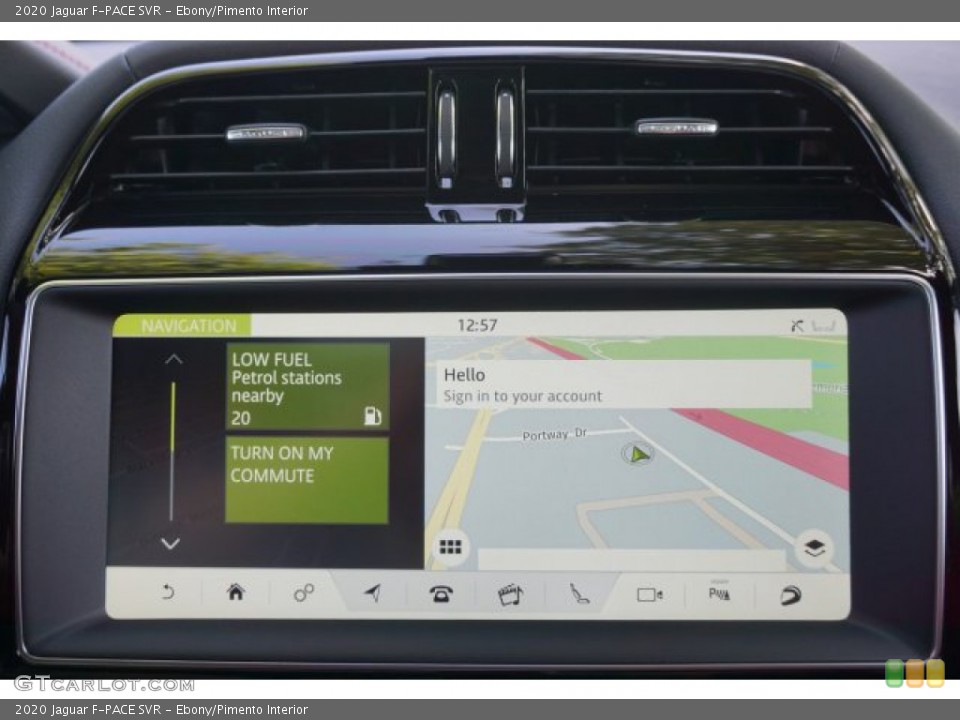 Ebony/Pimento Interior Navigation for the 2020 Jaguar F-PACE SVR #135461861