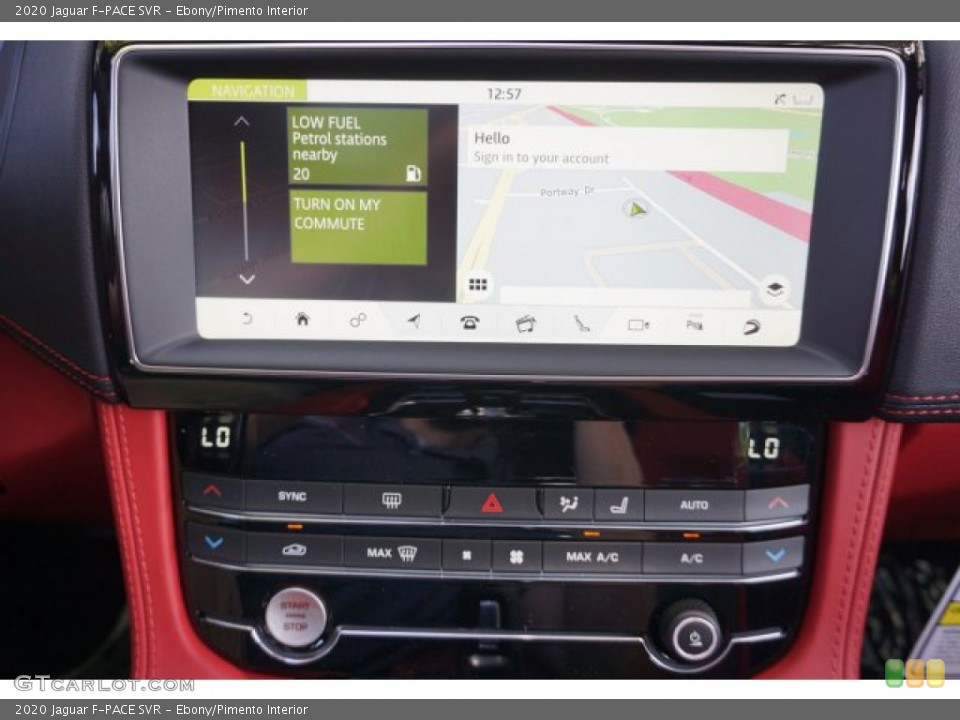 Ebony/Pimento Interior Navigation for the 2020 Jaguar F-PACE SVR #135461900