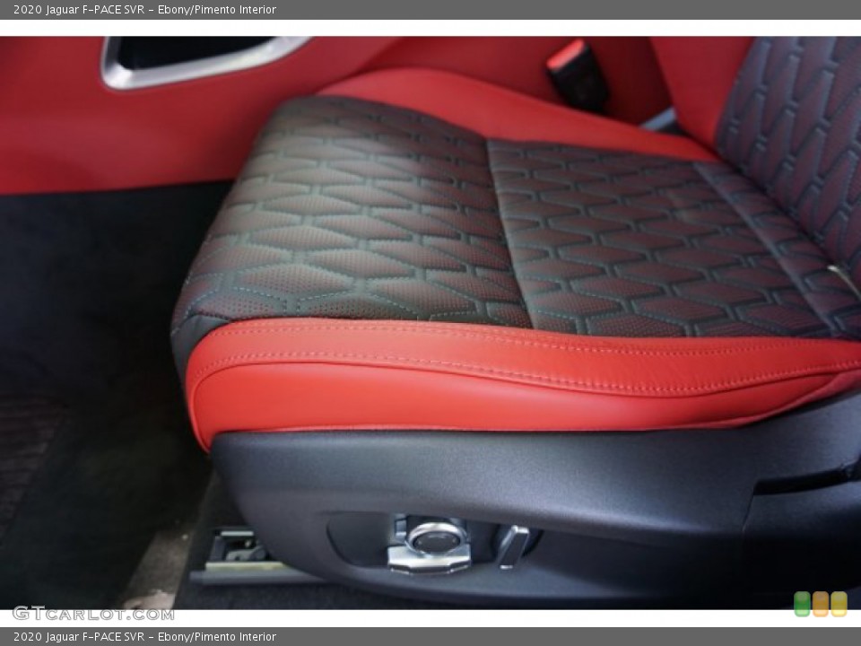 Ebony/Pimento Interior Front Seat for the 2020 Jaguar F-PACE SVR #135462055